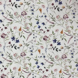 Småblommig på krämvitt