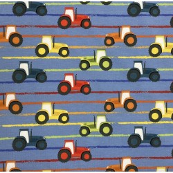 Färgglada traktorer